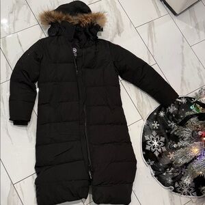 Canada Goose Black Puffer Coat with Fur Hood